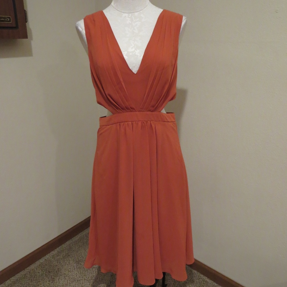 ASOS Side Cut Out Midi Dress size 8 - Picture 2 of 5
